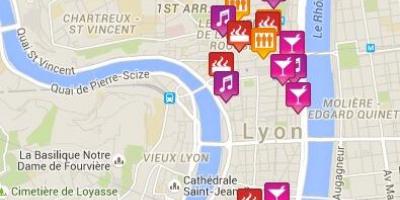 Karte geju Lyon