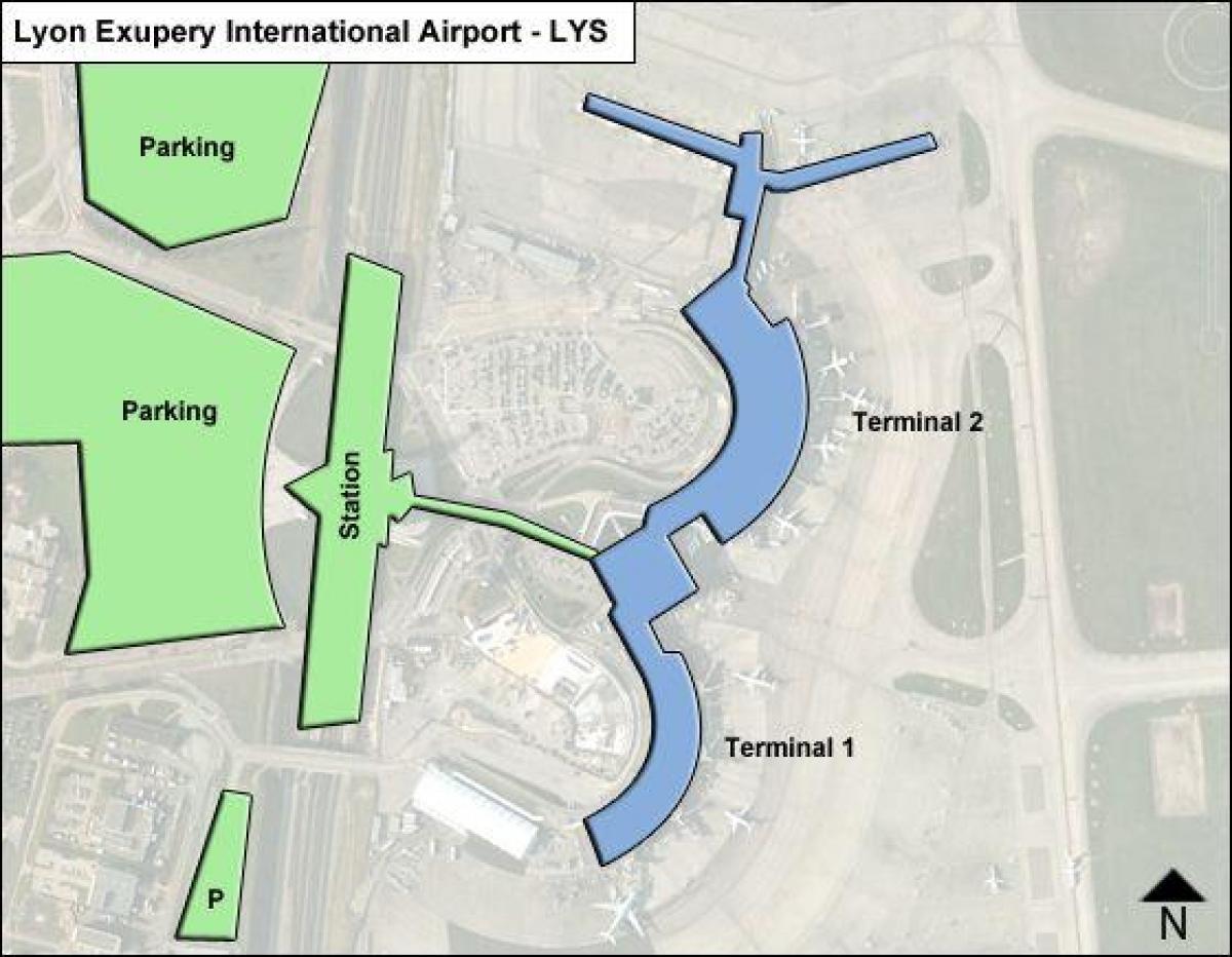 Kartes Lionas lidostas termināli
