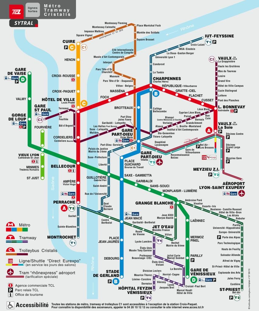 Lyon metro karte