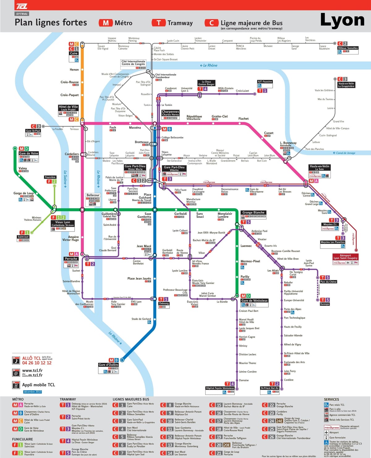 Lyon tranzīta karte