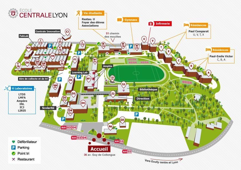 karte Lyon skola