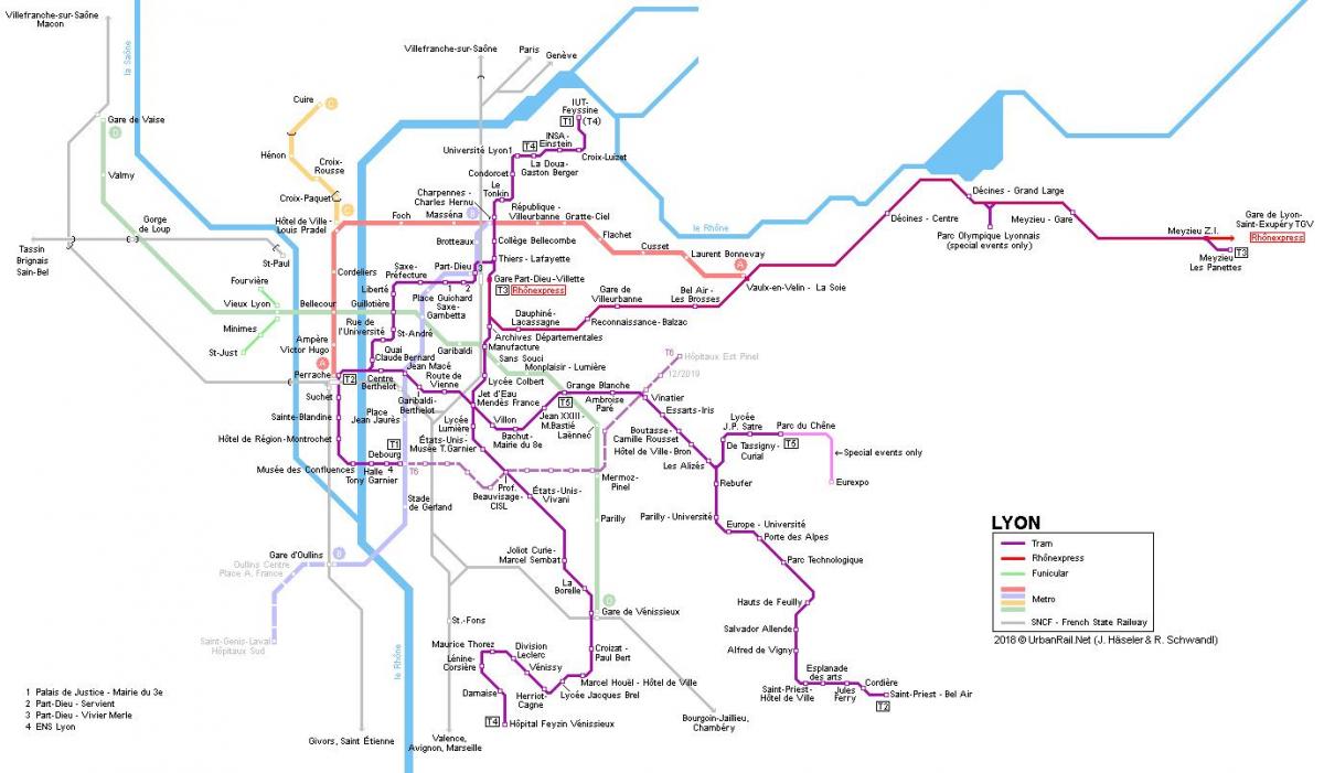 Lionas dzelzceļa kartes